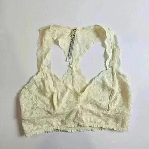 Intimately Free People Cream Off-White Lace Bralette Racerback Women's S